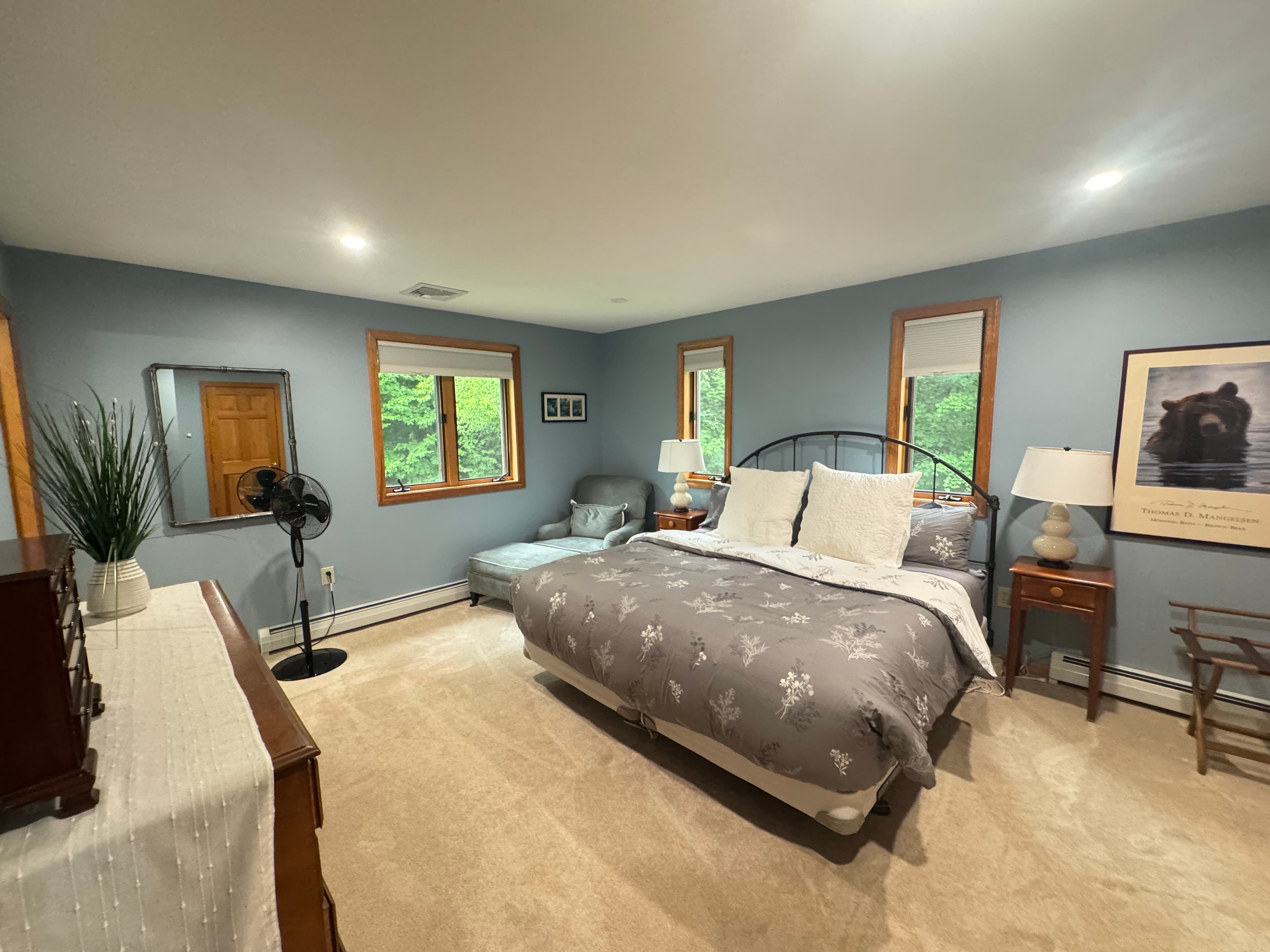 VelocityMaid vacation rental main bedroom in Ludlow, VT